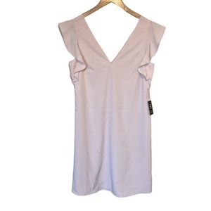 NWT Express Ruffled Cap Sleeve Shift Mini Pink Dress S